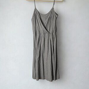 2 for $30 Splendid Spaghetti Strap  Slip  Cotton  Front Draping Grey  Dress M